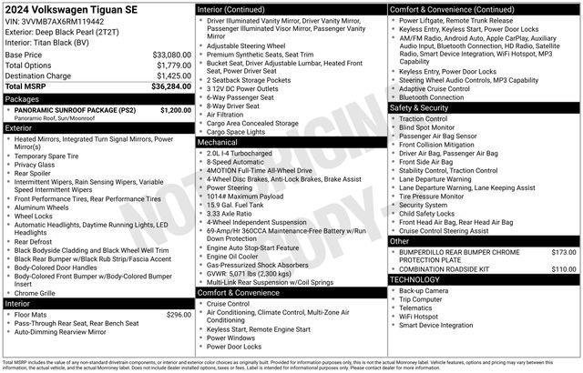 used 2024 Volkswagen Tiguan car, priced at $25,982