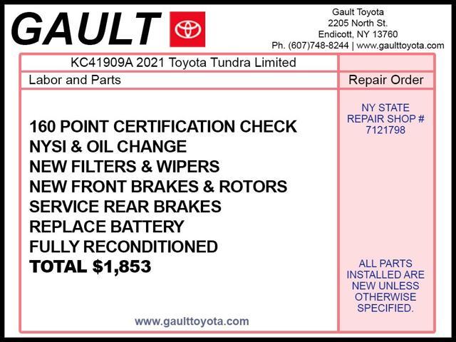 used 2021 Toyota Tundra car, priced at $40,889