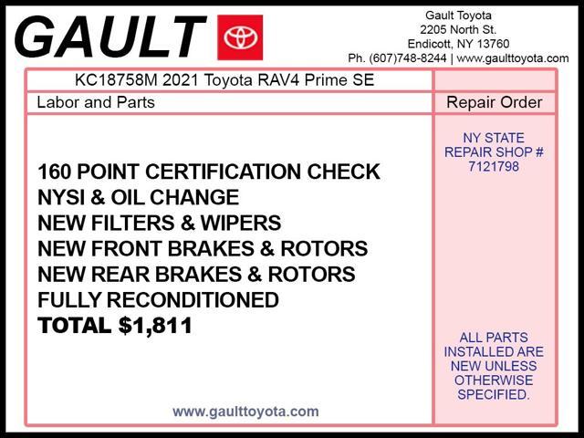 used 2021 Toyota RAV4 Prime car, priced at $34,410