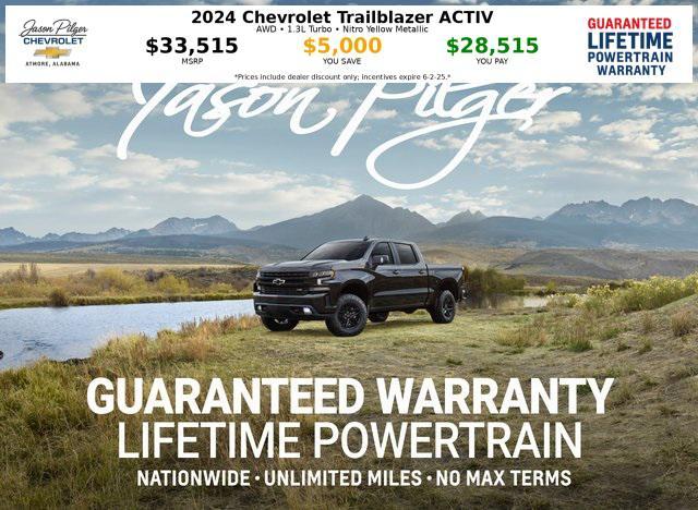 new 2024 Chevrolet TrailBlazer car, priced at $28,515