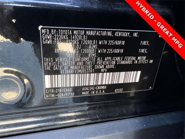 used 2021 Toyota RAV4 Hybrid car, priced at $26,995