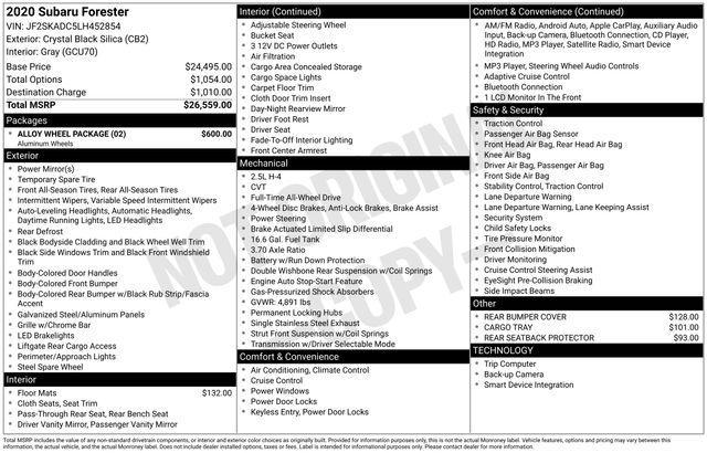 used 2020 Subaru Forester car, priced at $19,073