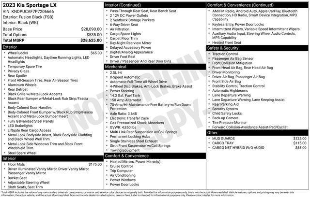 used 2023 Kia Sportage car, priced at $24,821