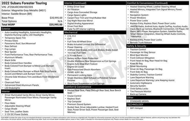 used 2022 Subaru Forester car, priced at $30,811