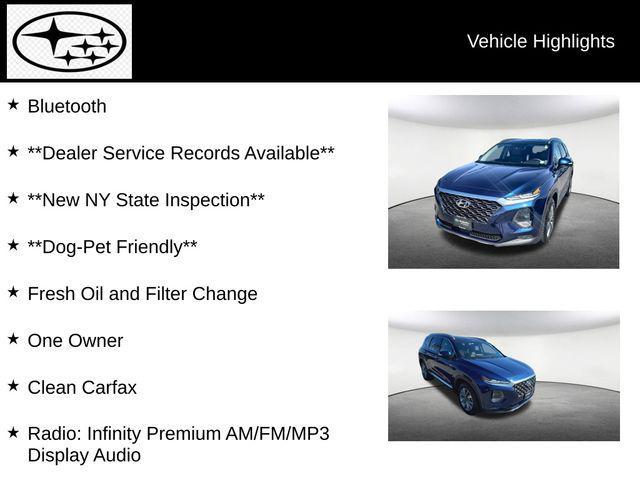 used 2019 Hyundai Santa Fe car, priced at $17,948