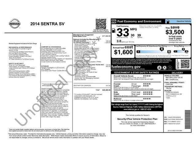 used 2014 Nissan Sentra car, priced at $5,511