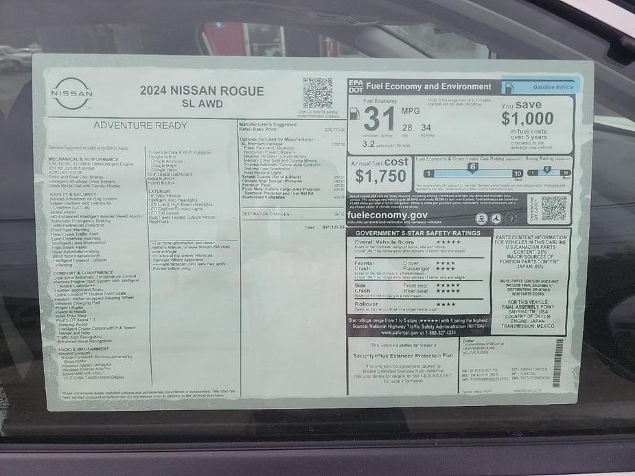 new 2024 Nissan Rogue car, priced at $39,320
