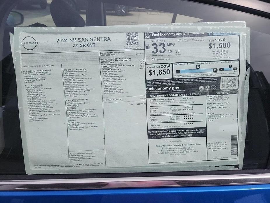 new 2024 Nissan Sentra car, priced at $27,187