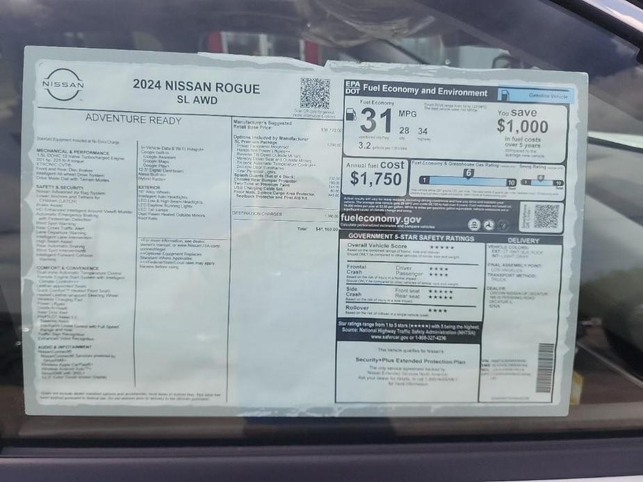 new 2024 Nissan Rogue car, priced at $39,364