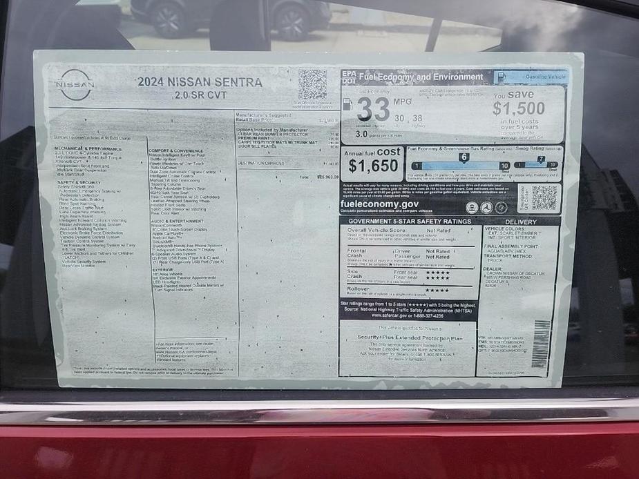 new 2024 Nissan Sentra car, priced at $25,003