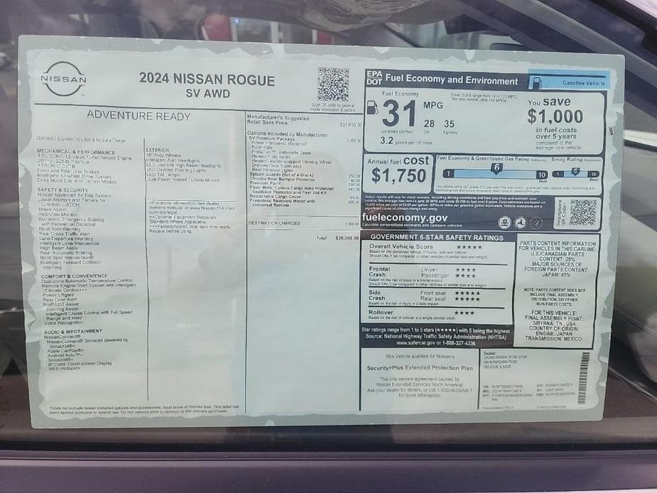 new 2024 Nissan Rogue car, priced at $35,269
