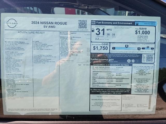 new 2024 Nissan Rogue car, priced at $35,886