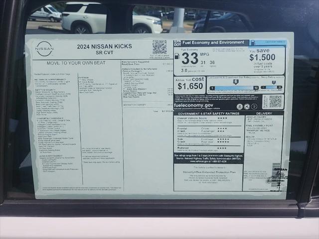 new 2024 Nissan Kicks car, priced at $26,988