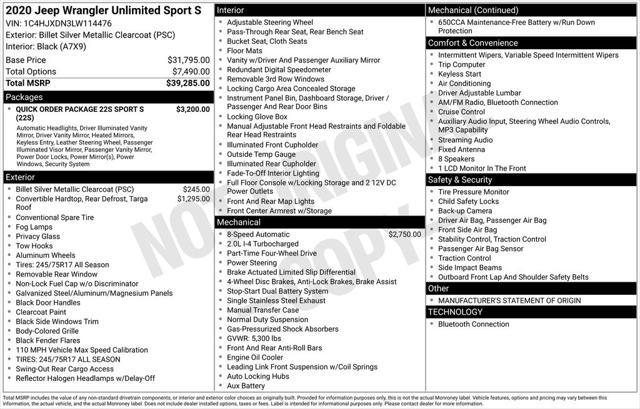 used 2020 Jeep Wrangler Unlimited car, priced at $24,800