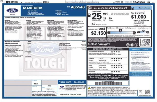 new 2024 Ford Maverick car, priced at $35,155