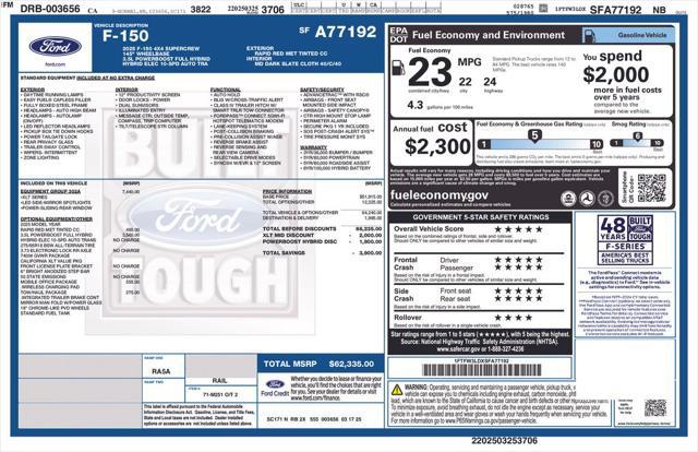 new 2025 Ford F-150 car, priced at $56,112