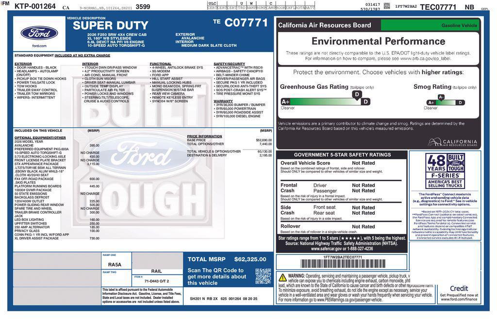 new 2026 Ford F-250 car, priced at $70,120