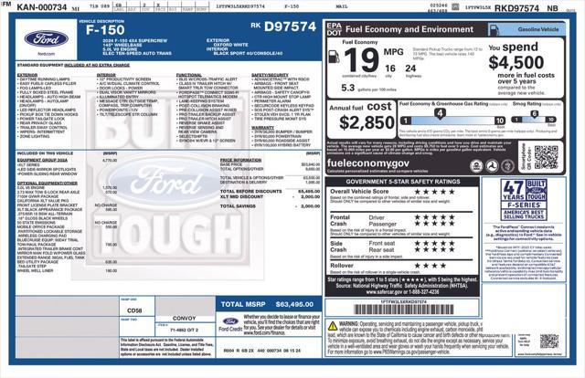 new 2024 Ford F-150 car, priced at $84,601