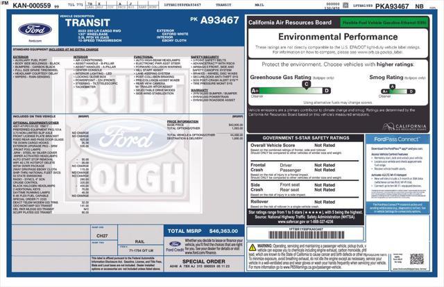 used 2023 Ford Transit-250 car, priced at $37,000
