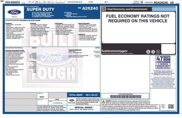new 2024 Ford F-450 car, priced at $87,425