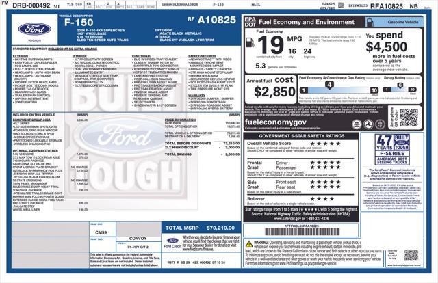 new 2024 Ford F-150 car, priced at $91,727