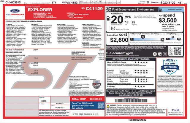 new 2025 Ford Explorer car, priced at $62,105