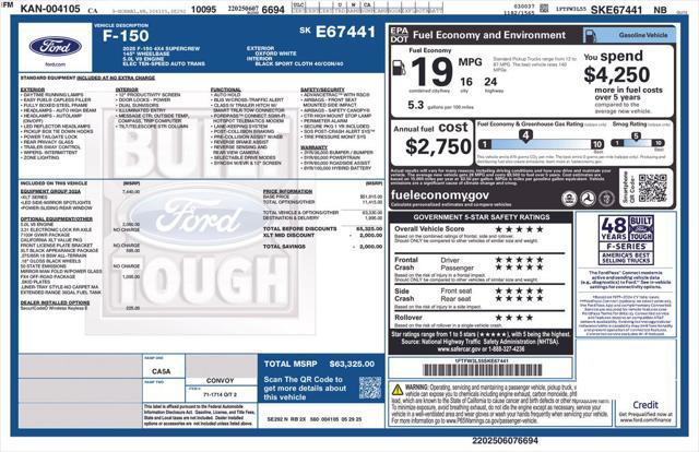 new 2025 Ford F-150 car, priced at $61,825