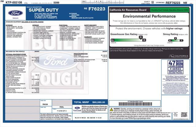 new 2024 Ford F-250 car, priced at $61,563