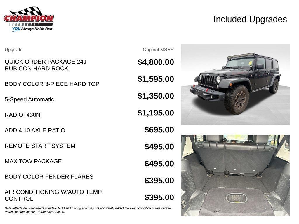 used 2016 Jeep Wrangler Unlimited car, priced at $21,000