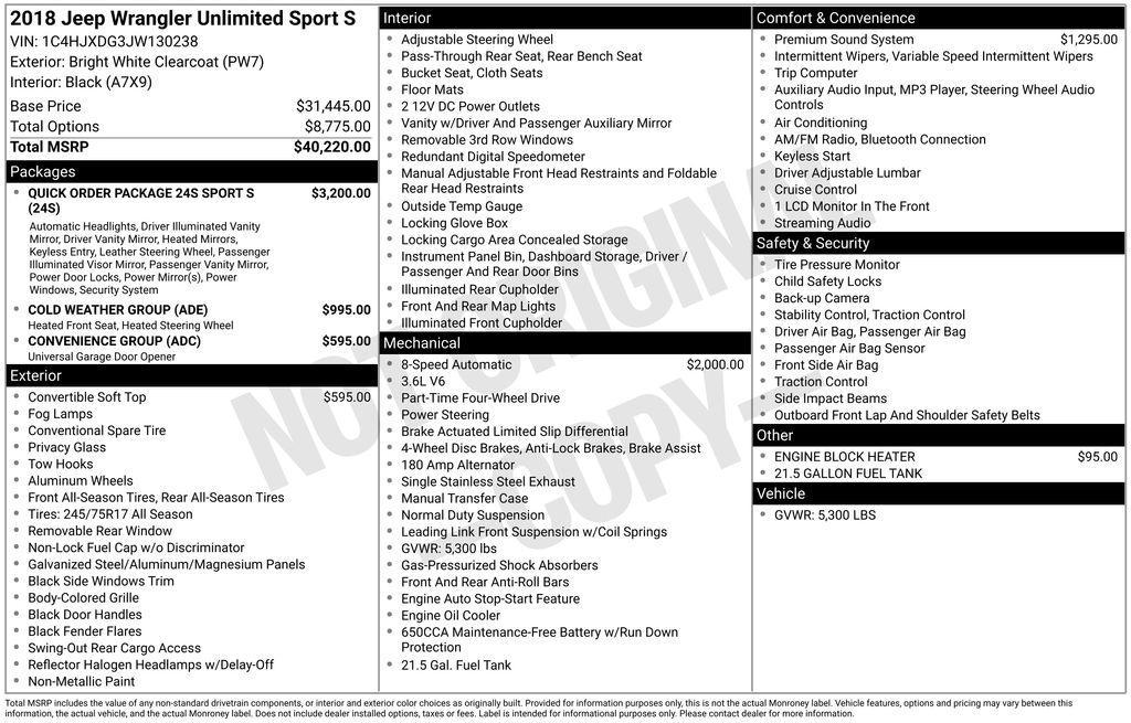 used 2018 Jeep Wrangler Unlimited car, priced at $22,379