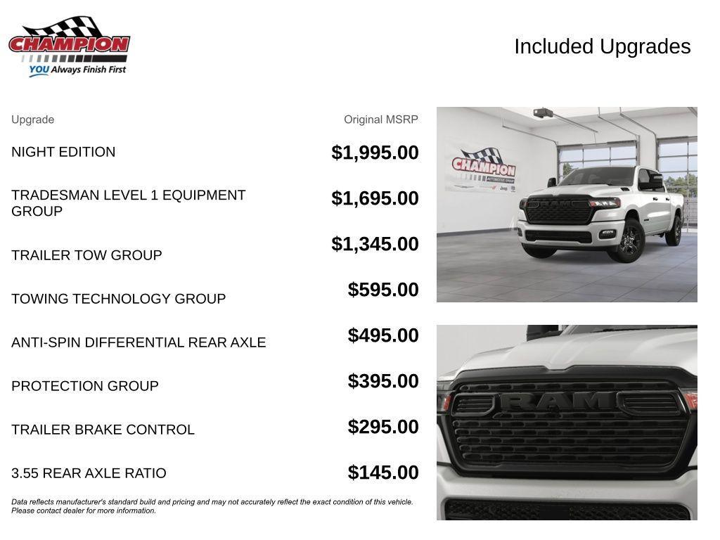 new 2025 Ram 1500 car, priced at $47,534