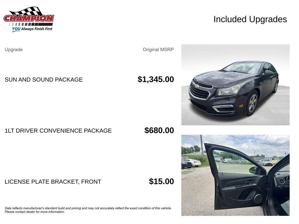 used 2016 Chevrolet Cruze Limited car, priced at $3,900