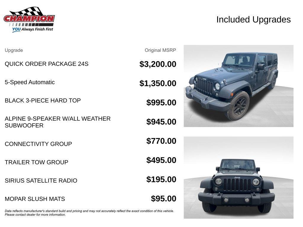 used 2016 Jeep Wrangler Unlimited car, priced at $11,995