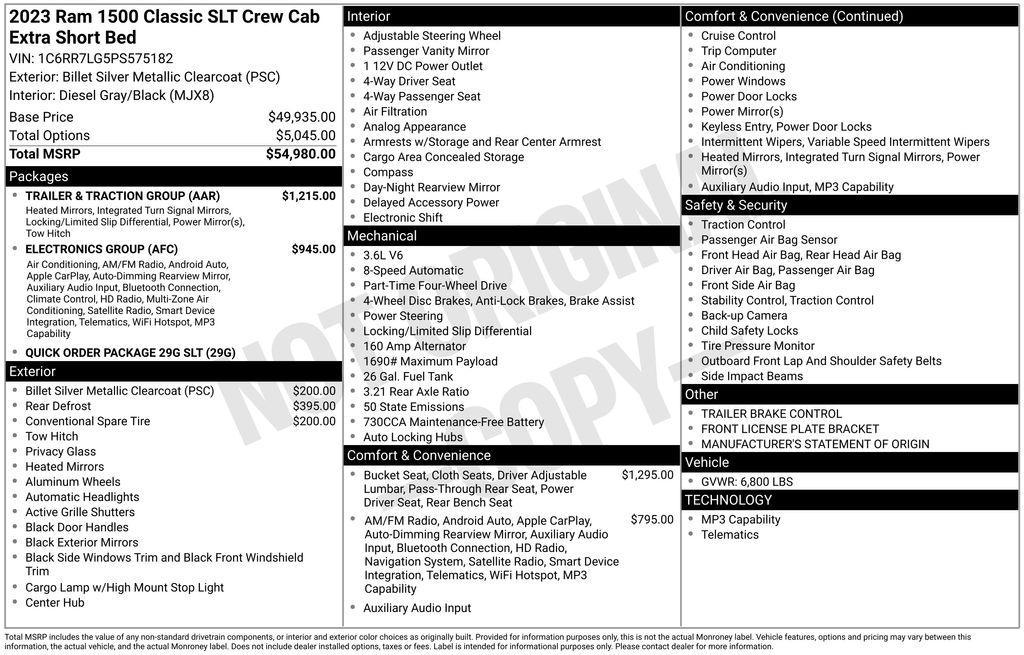 used 2023 Ram 1500 Classic car, priced at $29,900