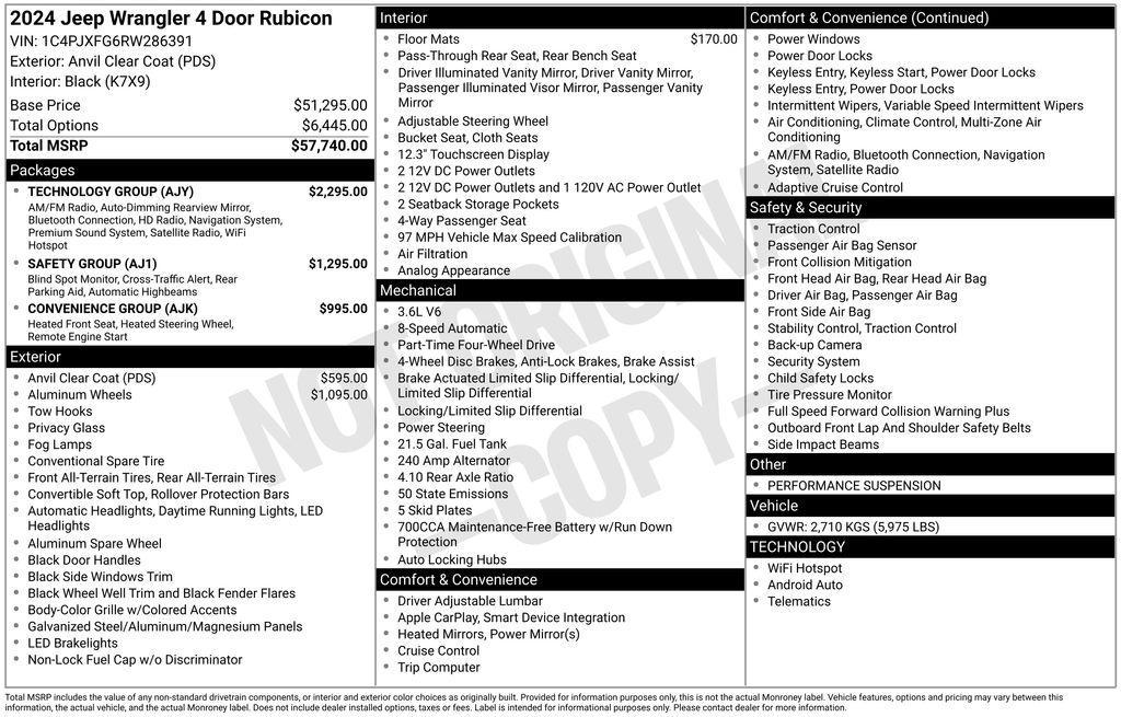 new 2024 Jeep Wrangler car, priced at $58,576
