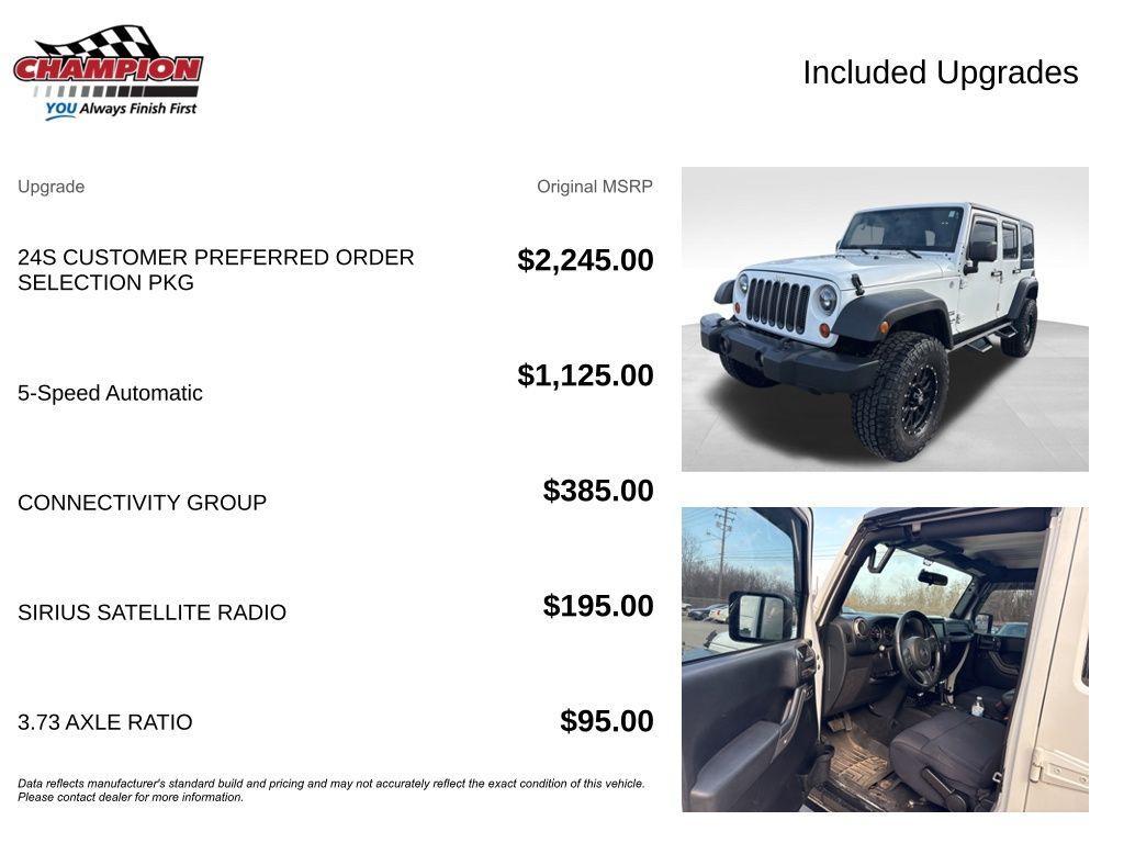 used 2012 Jeep Wrangler Unlimited car, priced at $12,125
