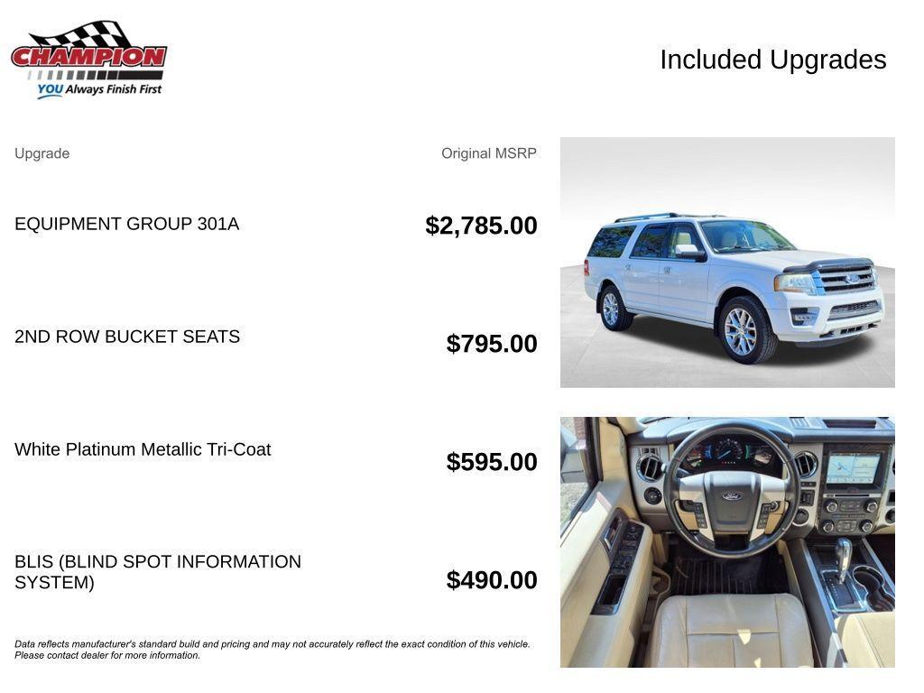 used 2016 Ford Expedition EL car, priced at $16,600