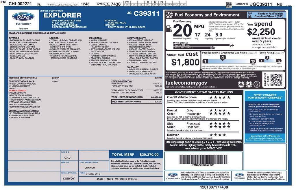 used 2018 Ford Explorer car, priced at $18,210