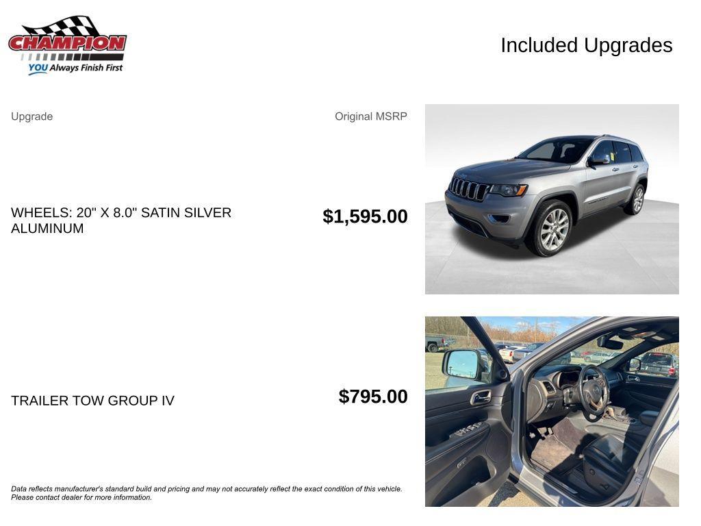 used 2017 Jeep Grand Cherokee car, priced at $10,375