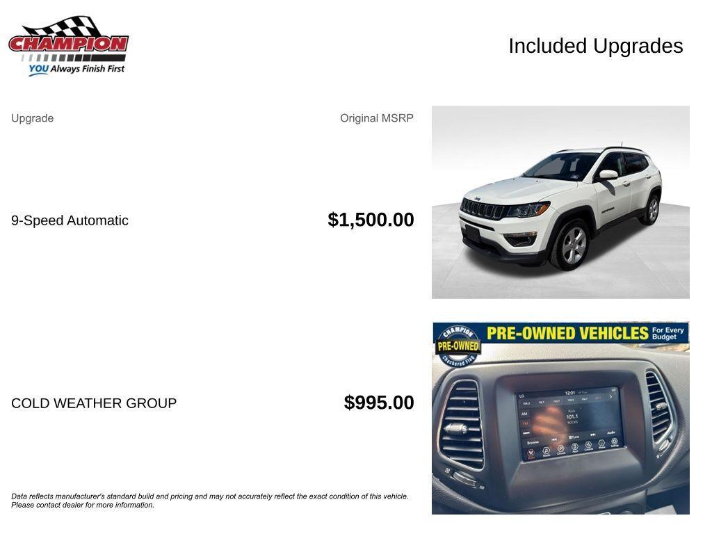 used 2020 Jeep Compass car, priced at $15,350