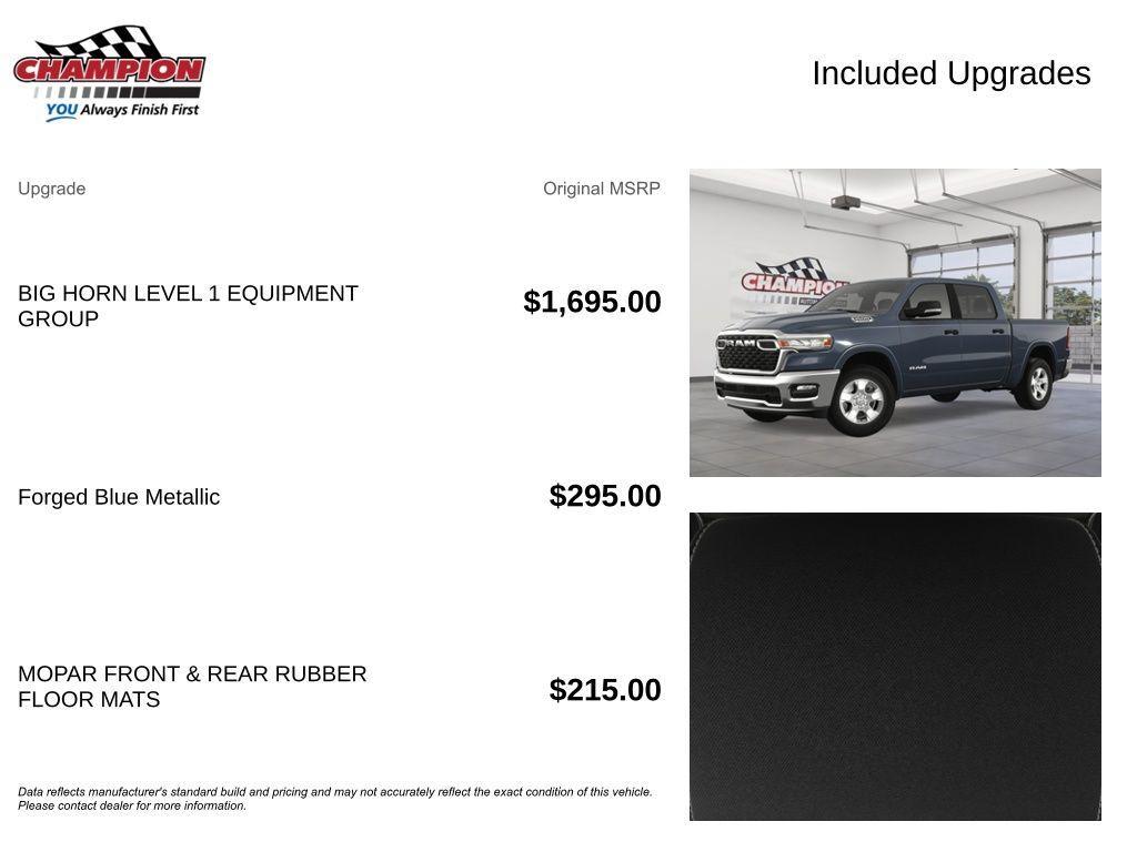 new 2025 Ram 1500 car, priced at $44,866