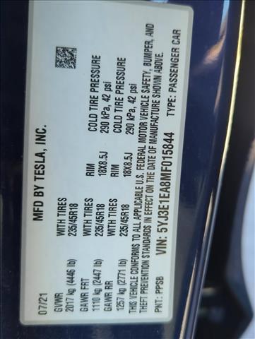 used 2021 Tesla Model 3 car, priced at $24,213