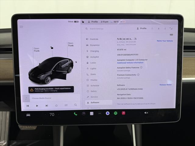 used 2018 Tesla Model 3 car, priced at $17,998