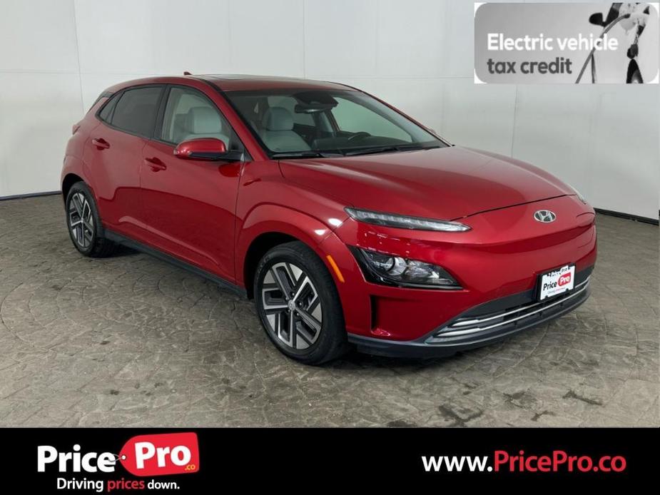 used 2022 Hyundai Kona EV car, priced at $17,500