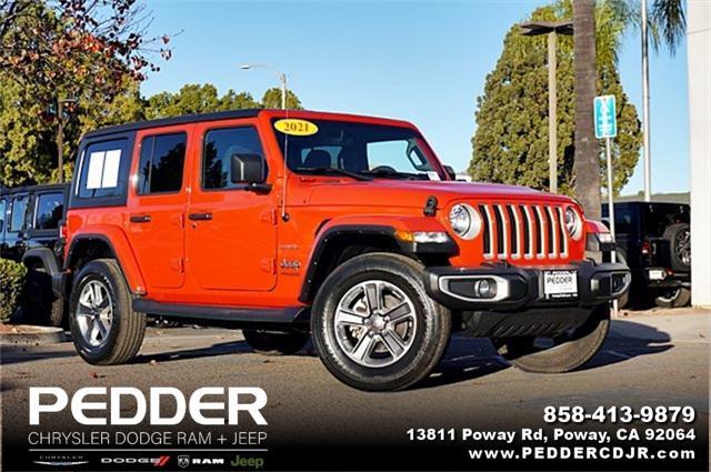 used 2021 Jeep Wrangler Unlimited car, priced at $34,057