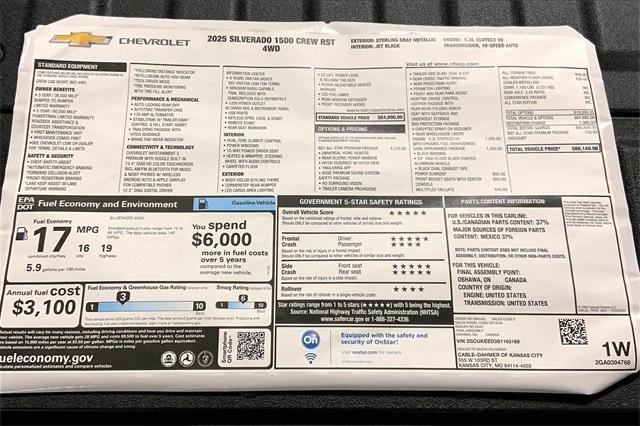 new 2025 Chevrolet Silverado 1500 car, priced at $57,640