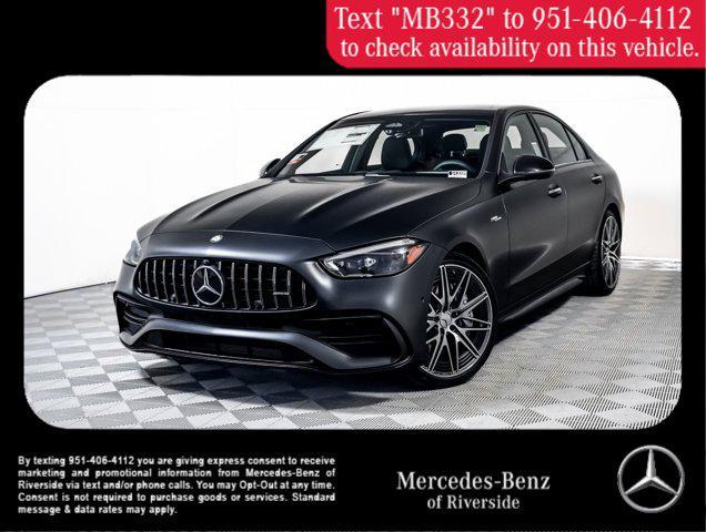 new 2025 Mercedes-Benz AMG C 43 car, priced at $76,540