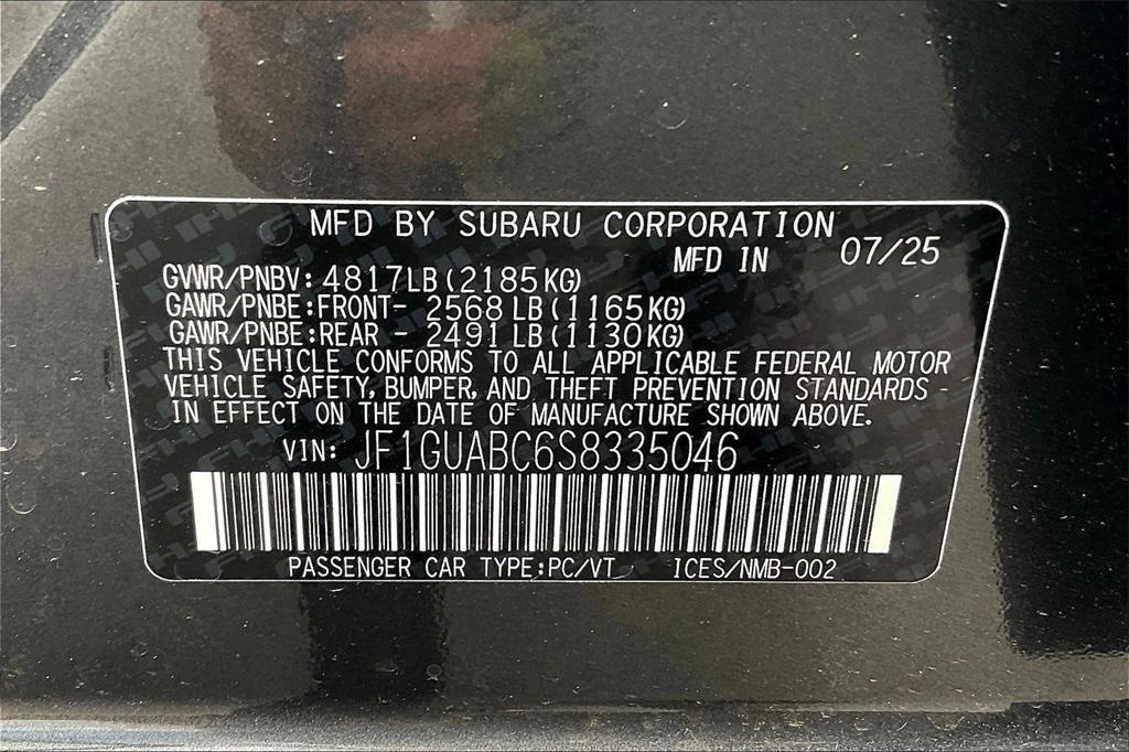 new 2025 Subaru Impreza car, priced at $25,193