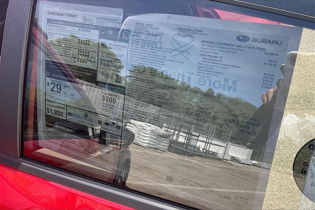 new 2025 Subaru Crosstrek car, priced at $34,264
