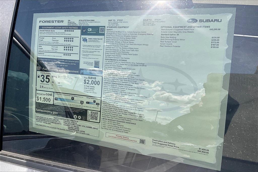 new 2025 Subaru Forester Hybrid car, priced at $44,344